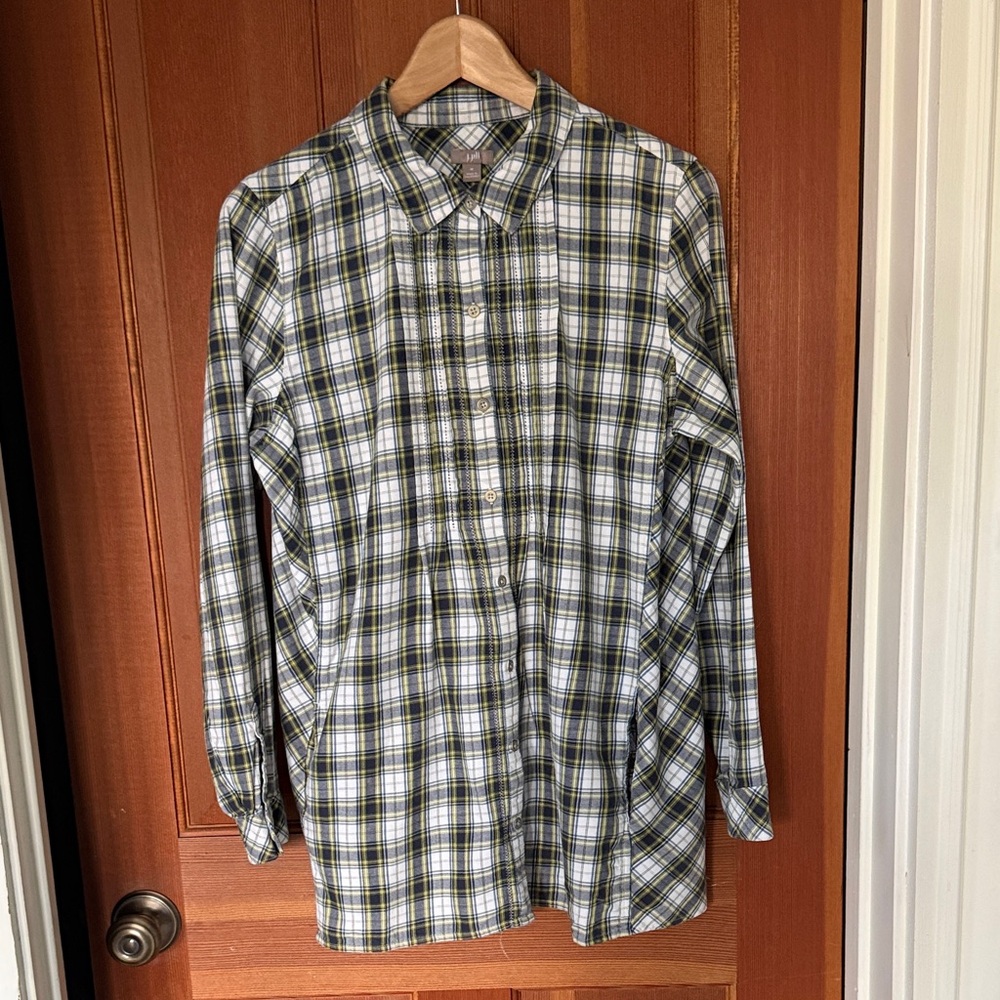 J.Jill plaid button up shirt.